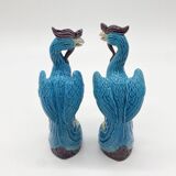 Pair of Chinese "phoenix" fine porcelain, 20th century.