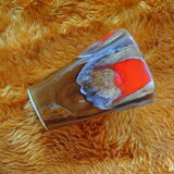 Vallauris vase brown/red - 70s - authentic vintage