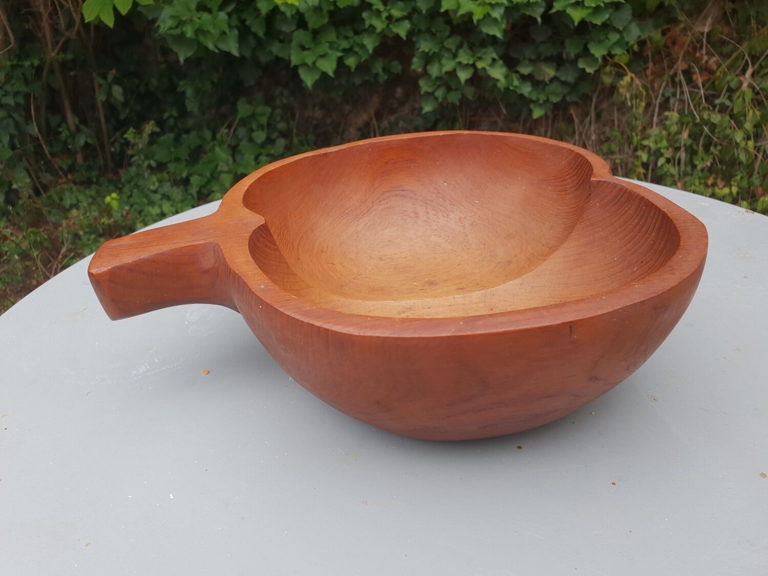 Vintage teak fruit cup