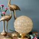 Vintage Art Deco globe lamp in yellow Clichy glass
