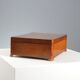 Antique travel box in walnut with mirror, Italy, 19th century