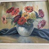 Old painting bouquet of flowers