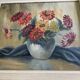 Tableau ancien bouquet de fleurs