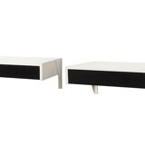 Set of two Martin Visser DD01 Bergeijk wall shelves with drawers for Spectrum, Netherlands 1956