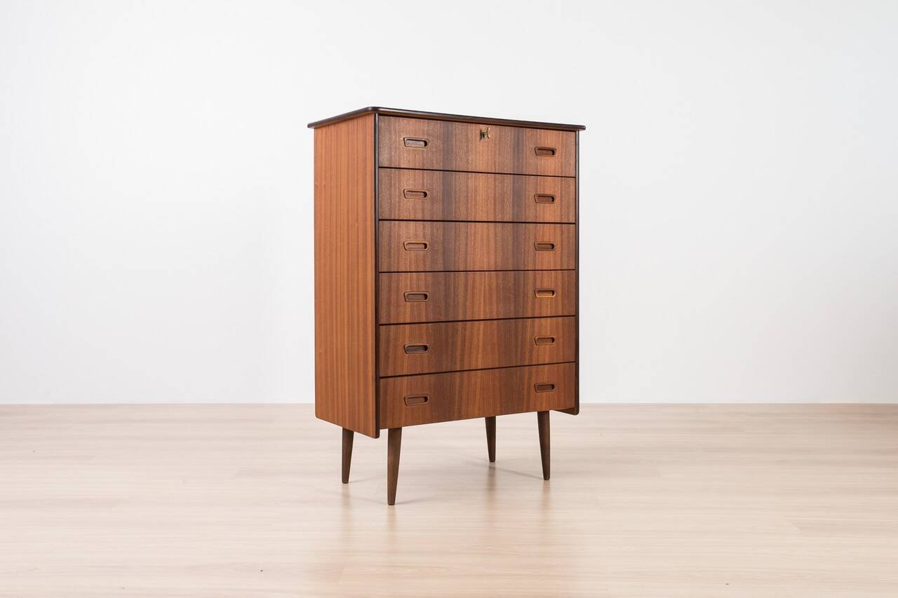 Commode en teck scandinave, années 1960