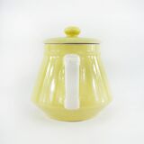 Yellow ceramic teapot - Villeroy & Boch France - vintage 1940s
