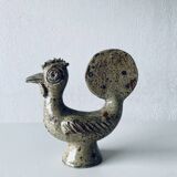 Sandstone rooster signed André Rozay, La Borne