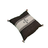 Coussin berbère chocolat et beige