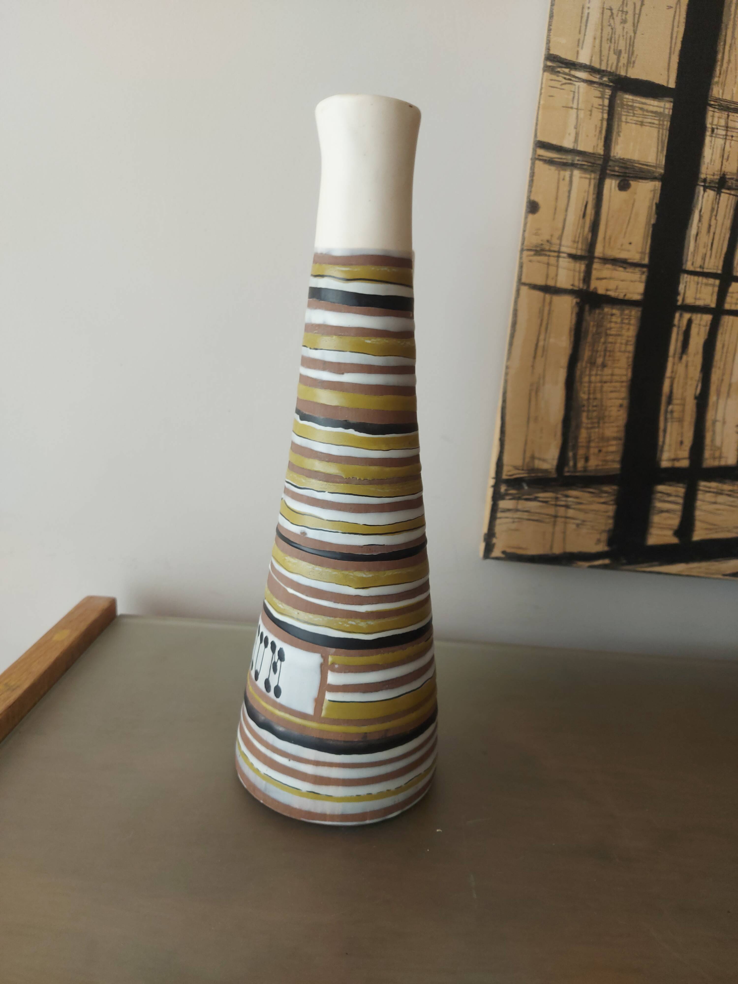 Ceramic pitcher " rum " roger capron , vallauris