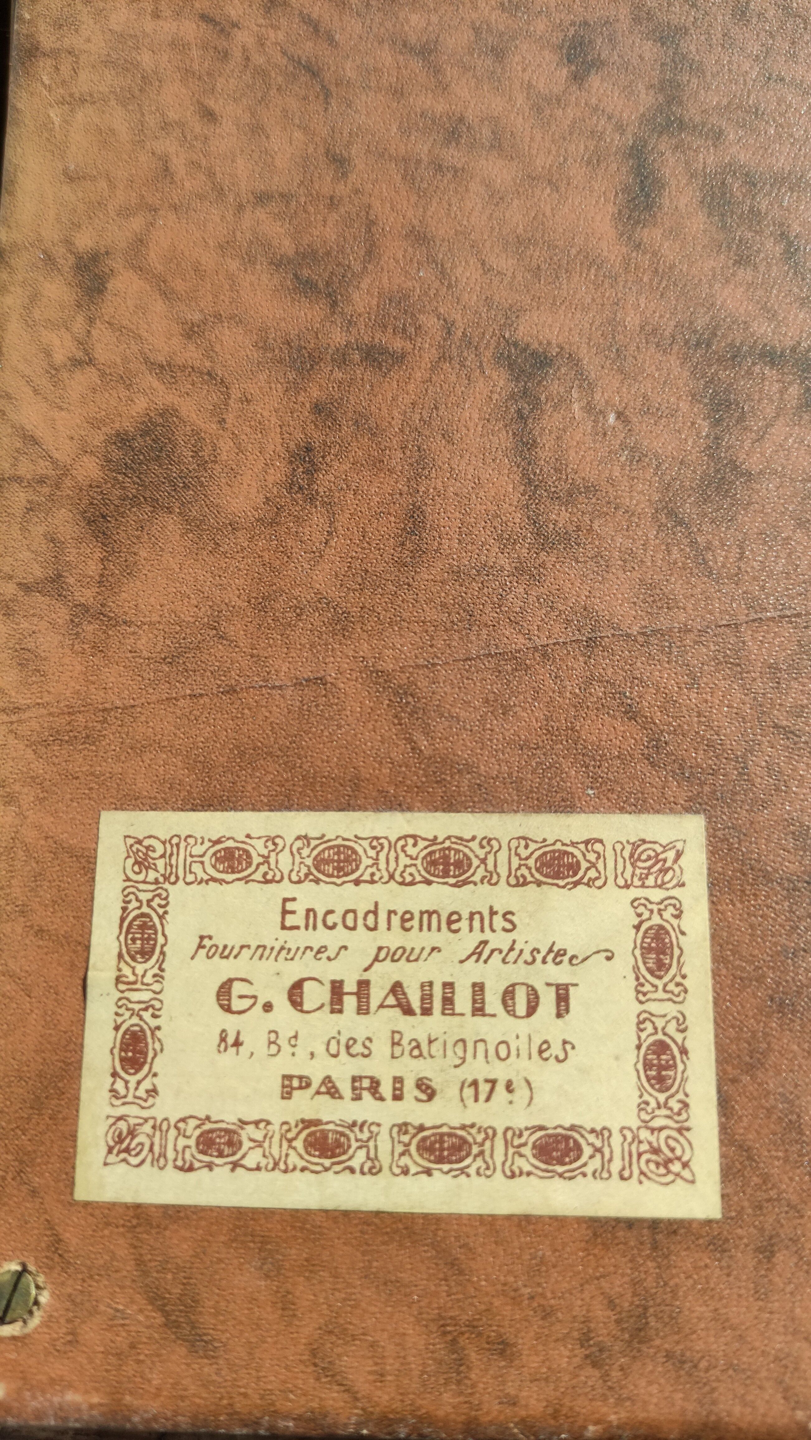 Large old wall frame in gilded wood