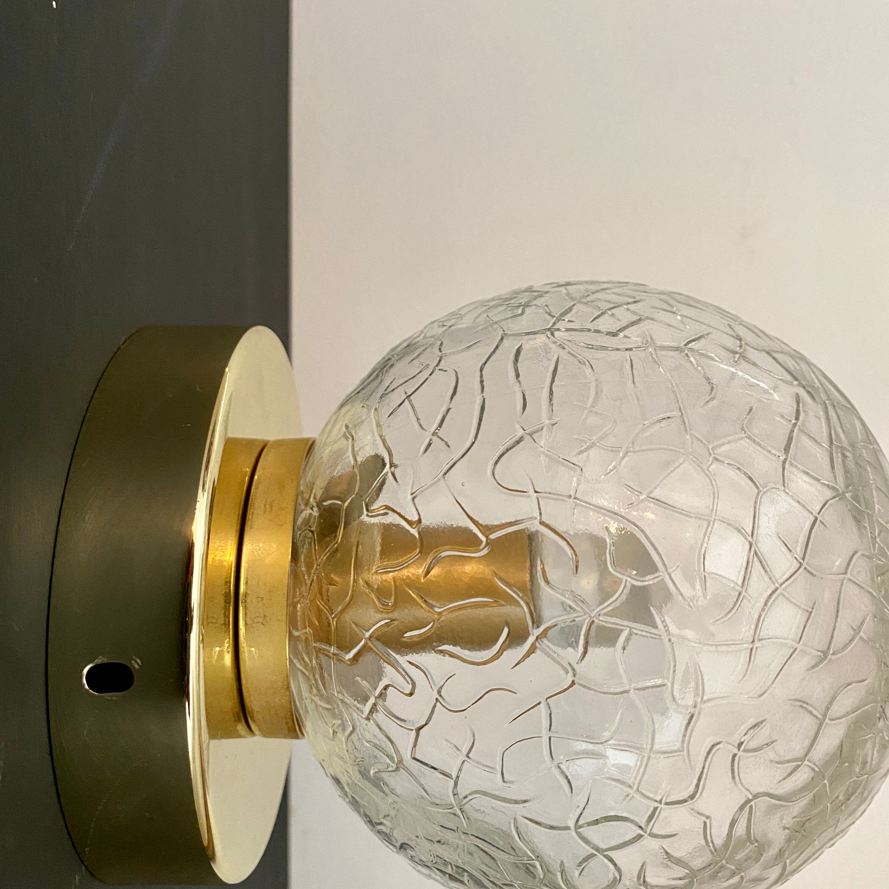 Wall lamp vintage glass globe