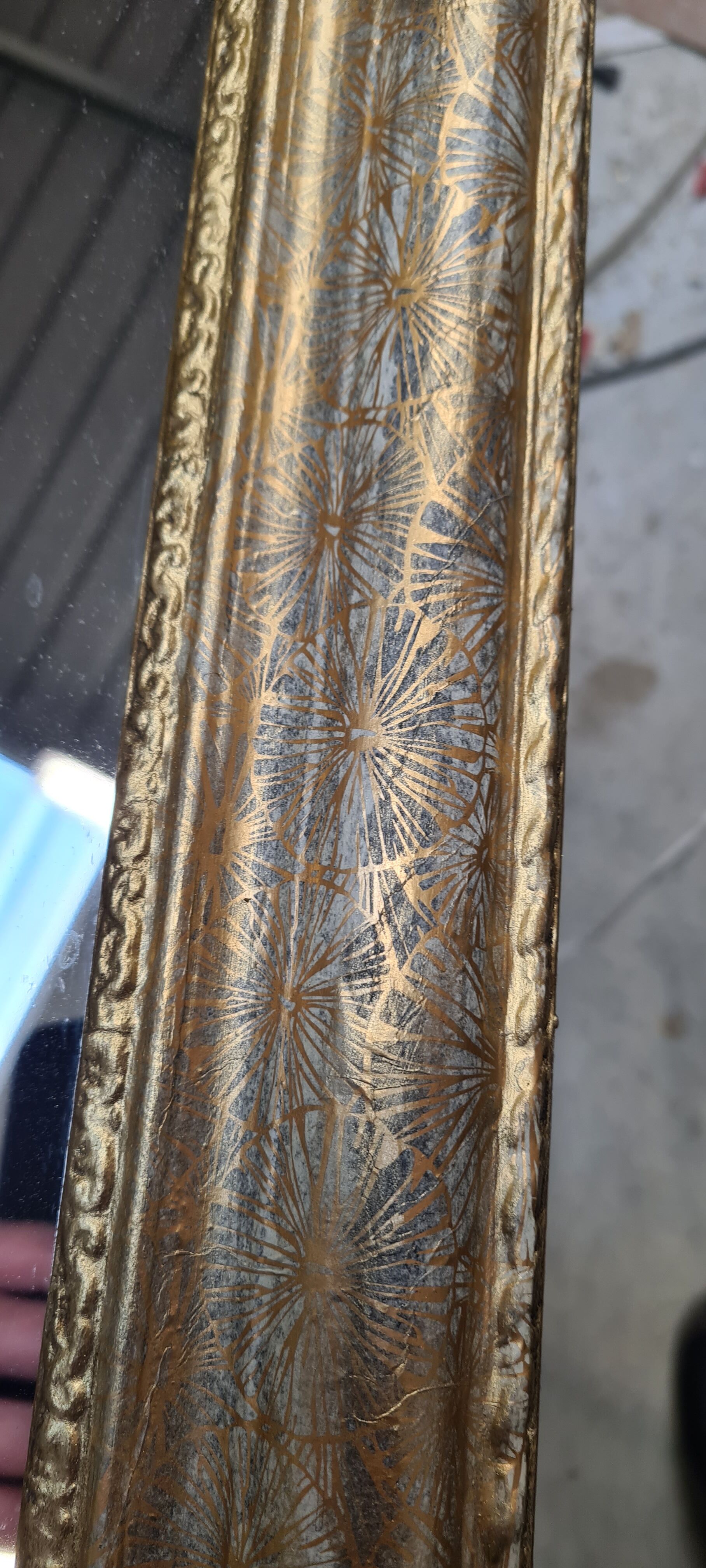 Mirror 1900 original wood 70x58 mercury glass