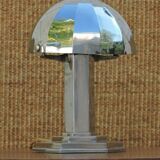 Lampe champignon art déco en laiton nickelé moderniste Morand Paris