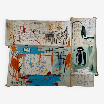 Jean Michel Basquiat (1960-1988) Piscine Versus the Best Hotels,1982, Licensed by Artestar NY