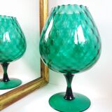 Vase verre Empoli vert anglais