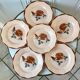 Lot de 6 assiettes plates Digoin Sarreguemines années 30-40