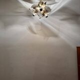 Large Floral Hollywood Regency Flush Lamp by Willy Daro for Massive