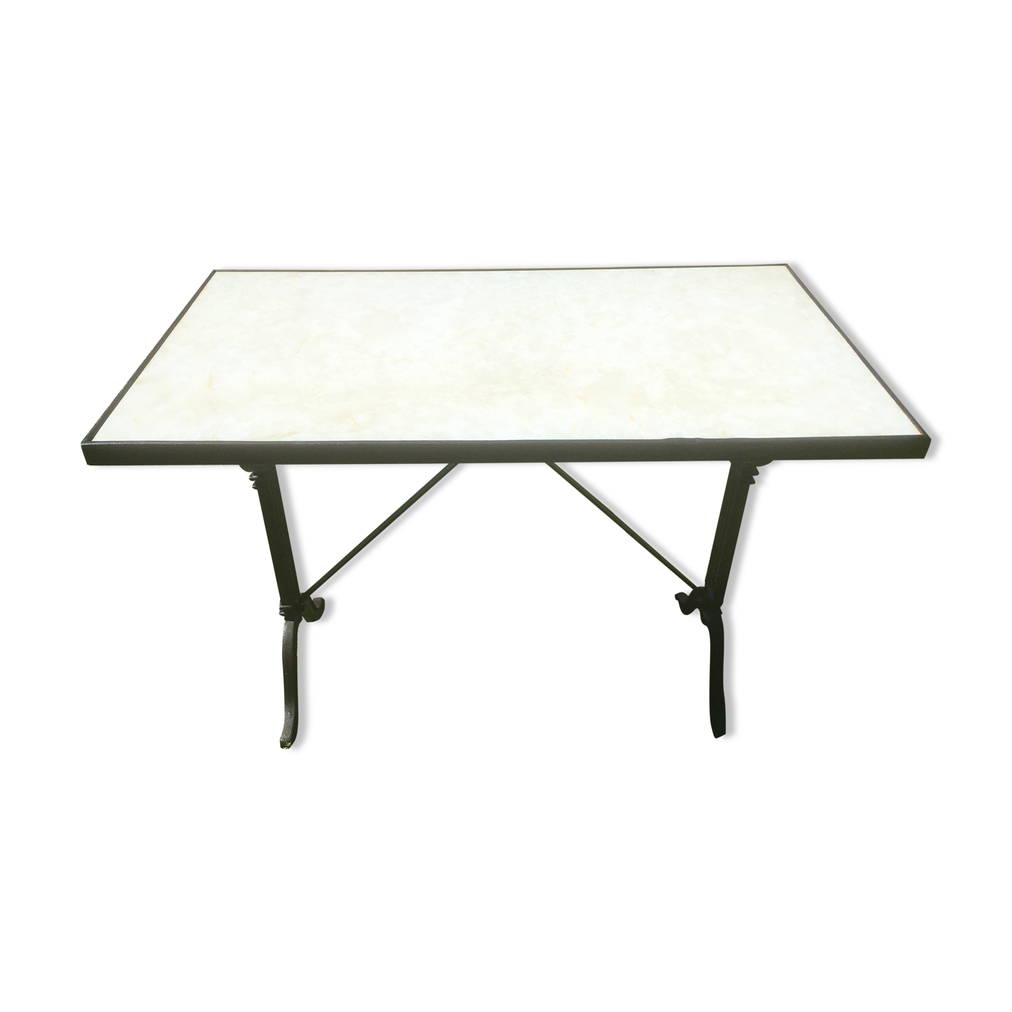 Bistro table with cast iron base