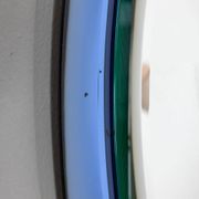 Vintage mirror 70s Crystal Blue Design A. Lupi for Cristal Luxor