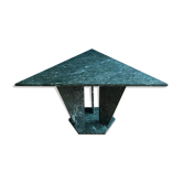 Table triangulaire en marbre d’Alpi verde années 1960