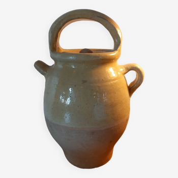 Water pot/gargoulette/chevrette. Glazed terracotta