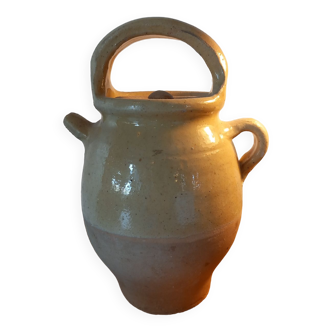 Water pot/gargoulette/chevrette. Glazed terracotta