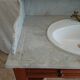 Toilet table on marble with cacker