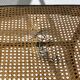 Suite of 3 vintage chairs Baumann cannage wood painted black