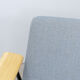 Fauteuil lounge Inclass Xail en tissu bleu
