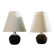 Danish ceramic table lamp by Bodil Marie Nielsen, set of 2