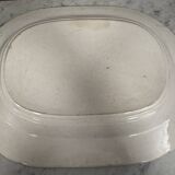 Angleterre XIXeme : grand plat en faience bleue blanche