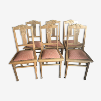 6 oak chairs 20s