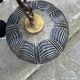 Mosaic glass ceiling lights with fringe from the 1980s.