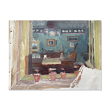 HST painting "Interior, circa 1920" by Pierre BONNEROT (1891-1981)