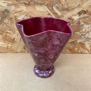 Antique Vase Corolle J. GUET Ceramic Pink Speckled Vintage