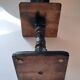 Column in blackened oak with two shelves.