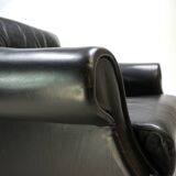 French Art Deco leather armchair, 1960