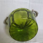Napoleon III Art Nouveau glass and silver-plated biscuit jar
