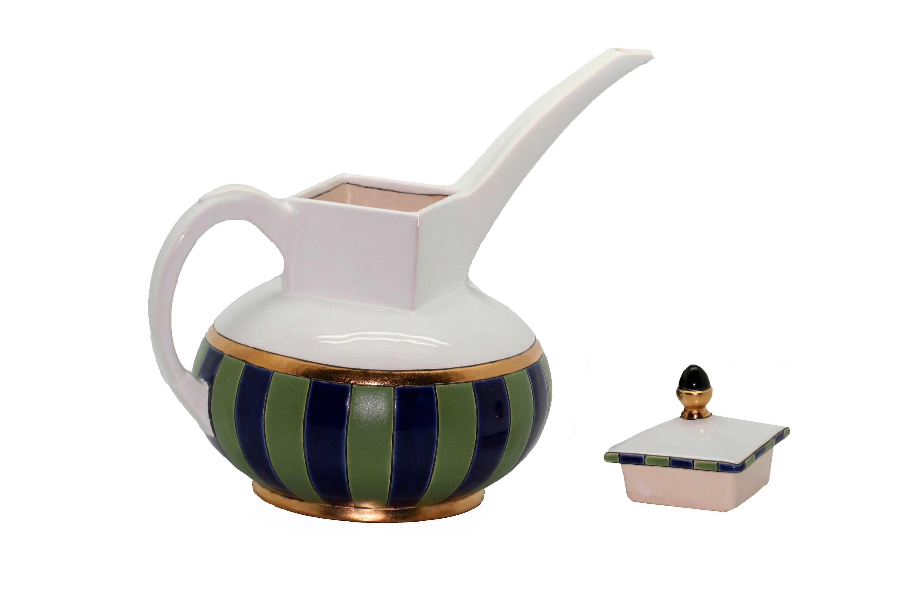 Porcelain jug with enamel decoration Hilton Mc connico for Longwy