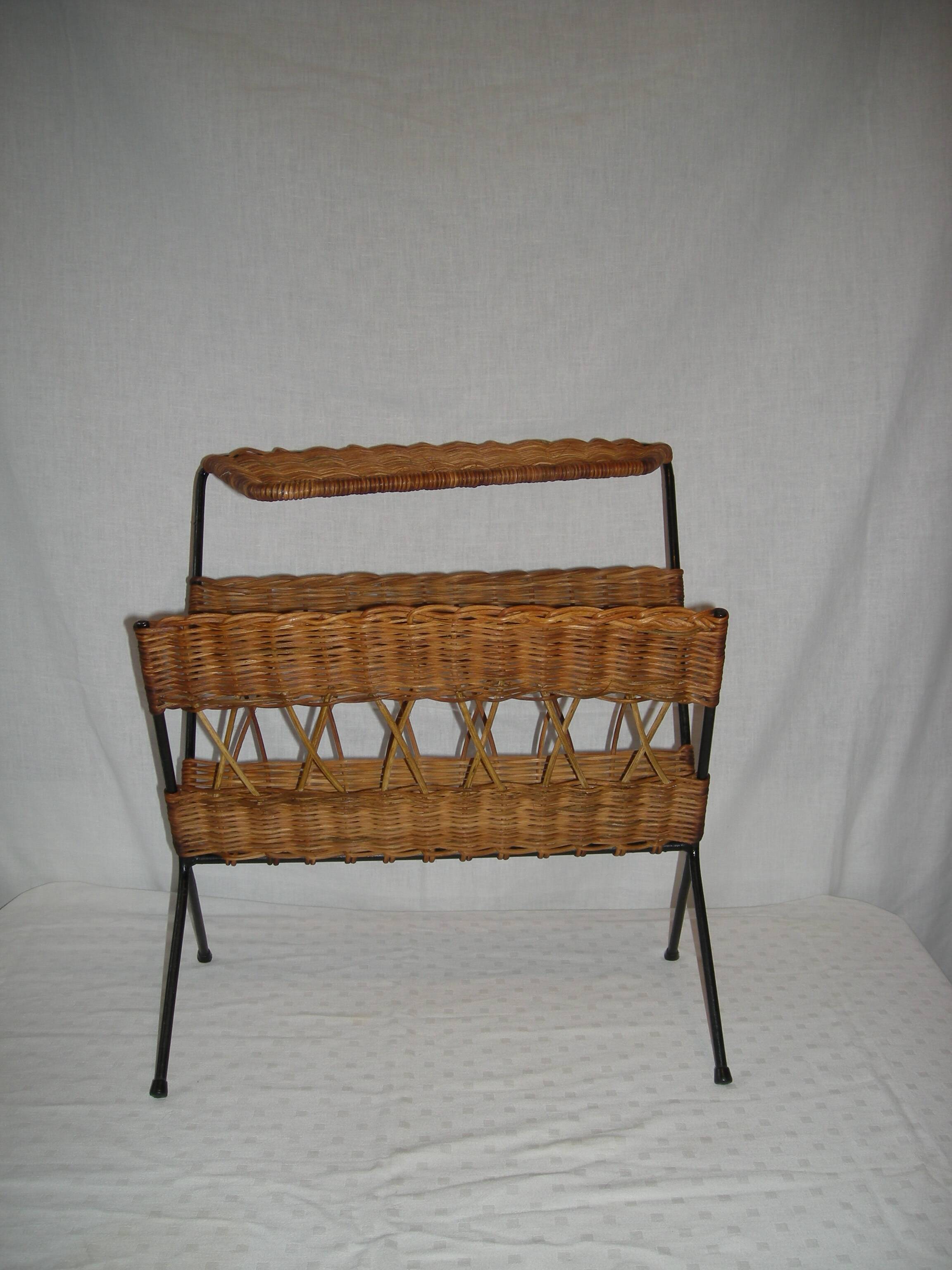 Magazine holder and tablet from the 50s