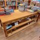 Large old draper's table with 5 drawers
