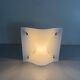 Simple wall light in opal glass with a square design, 1970s, Italy.
