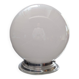 Ancien grosse applique plafonnier art deco 1930 globe boule abat jour opaline blanc Ø25cm