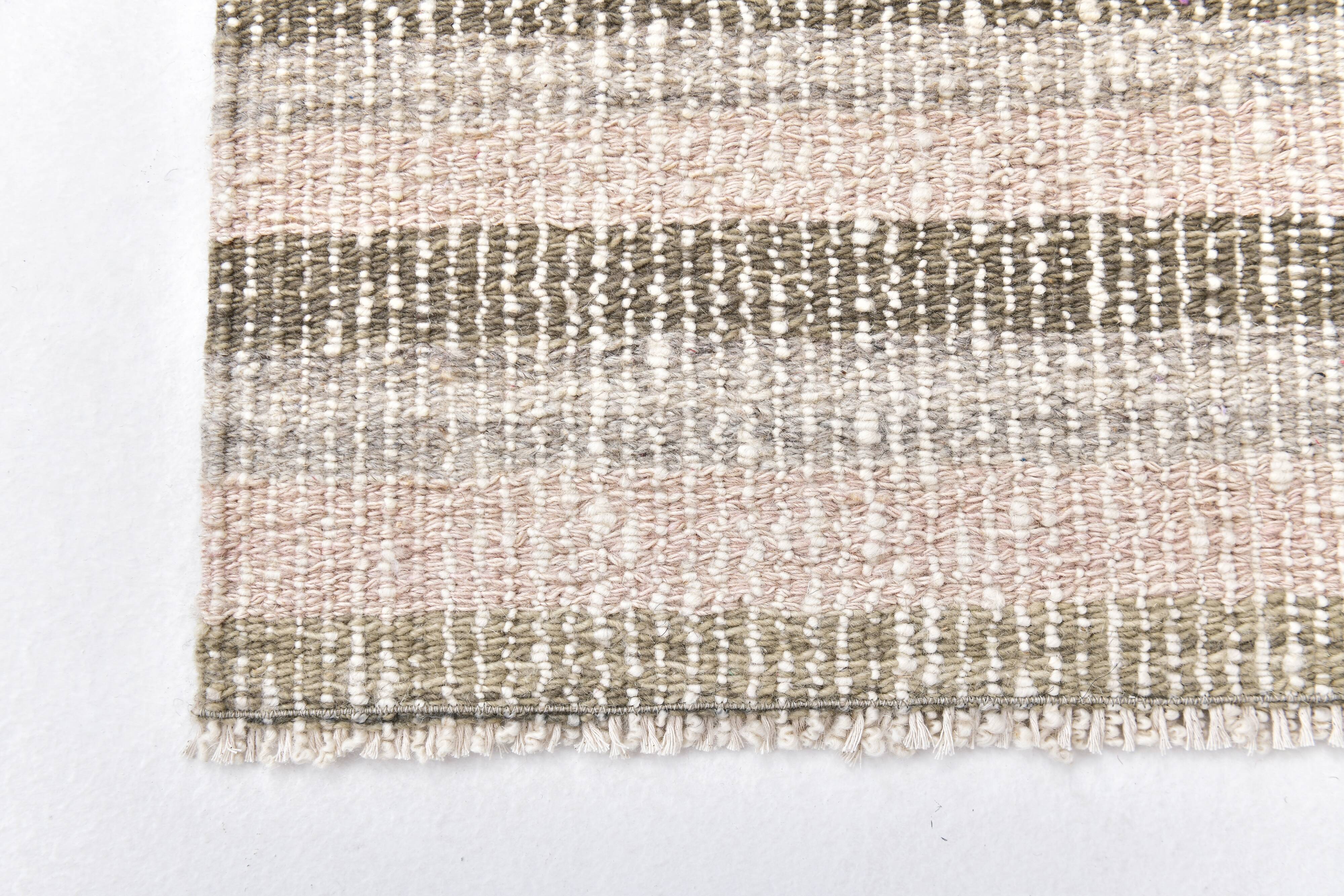 Tapis rose pastel, petit tapis en laine beige, tapis kilim pour l'entrée.