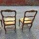 4 Louis XV style chairs in solid oak