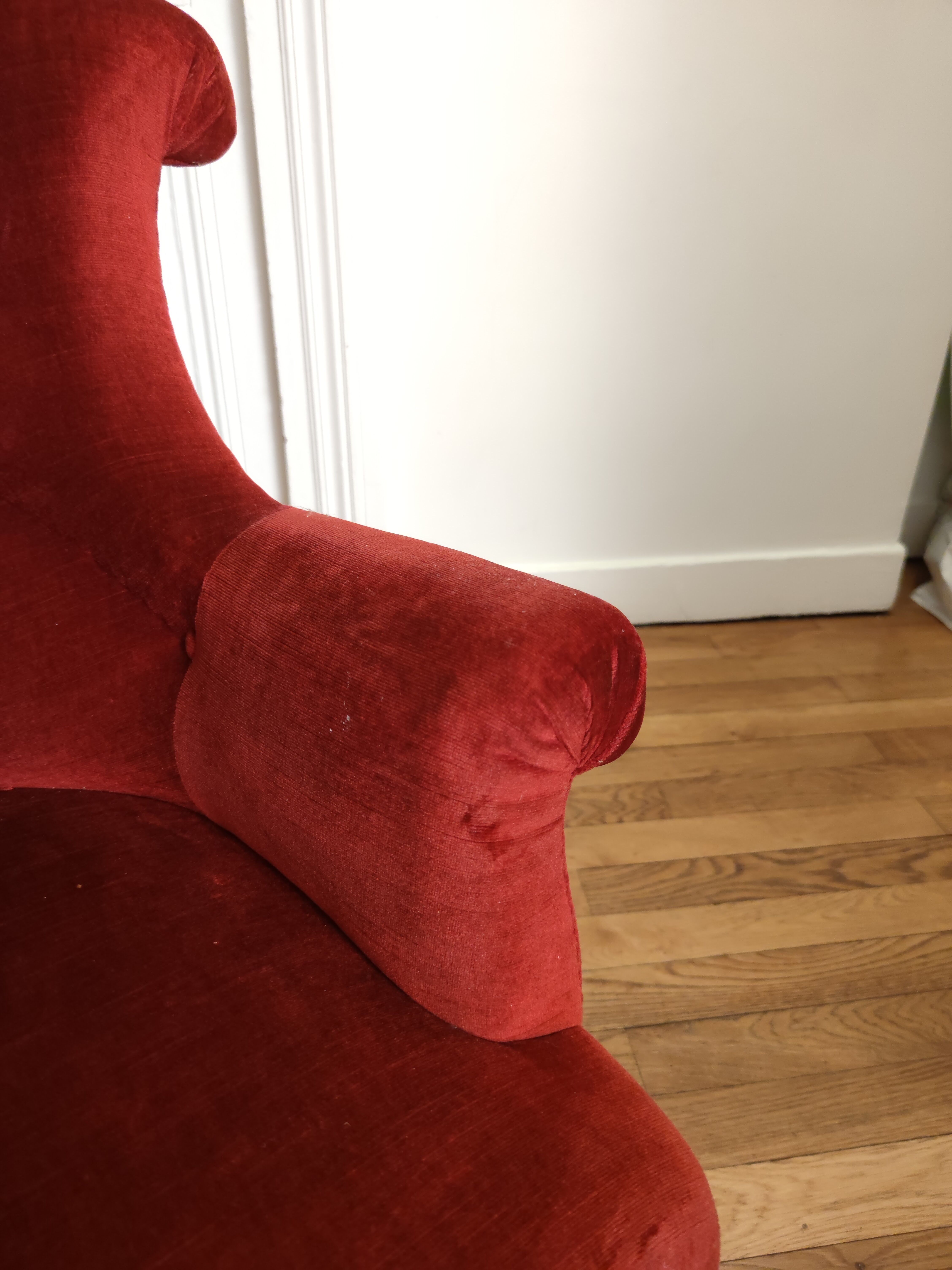Velvet toad armchair