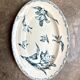 Large oval dish Lunéville in blue ironstone, "Tulip" service.