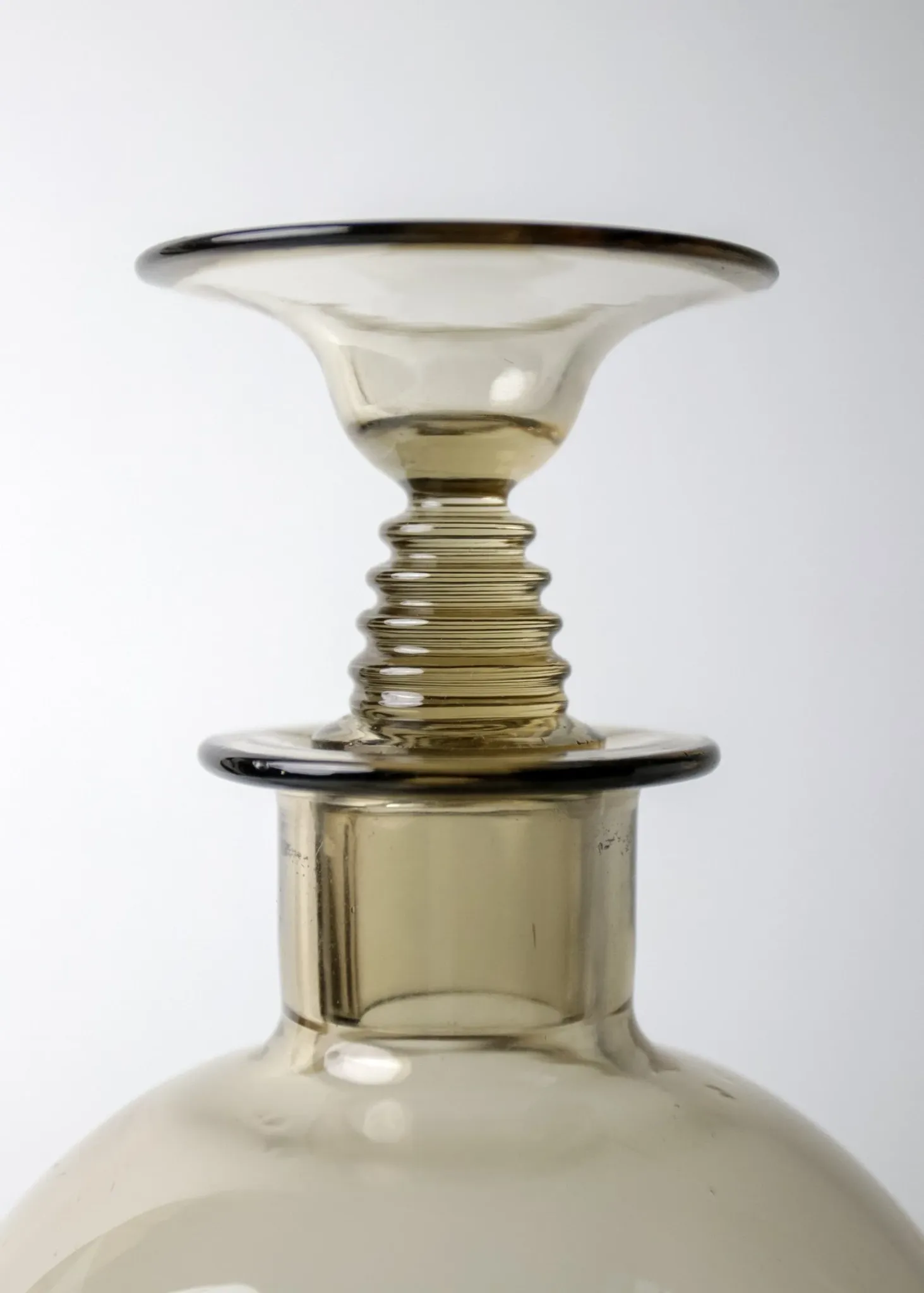 Art deco Traditie decanter with 7 glasses by W.J. Rozendaal – Kristalunie