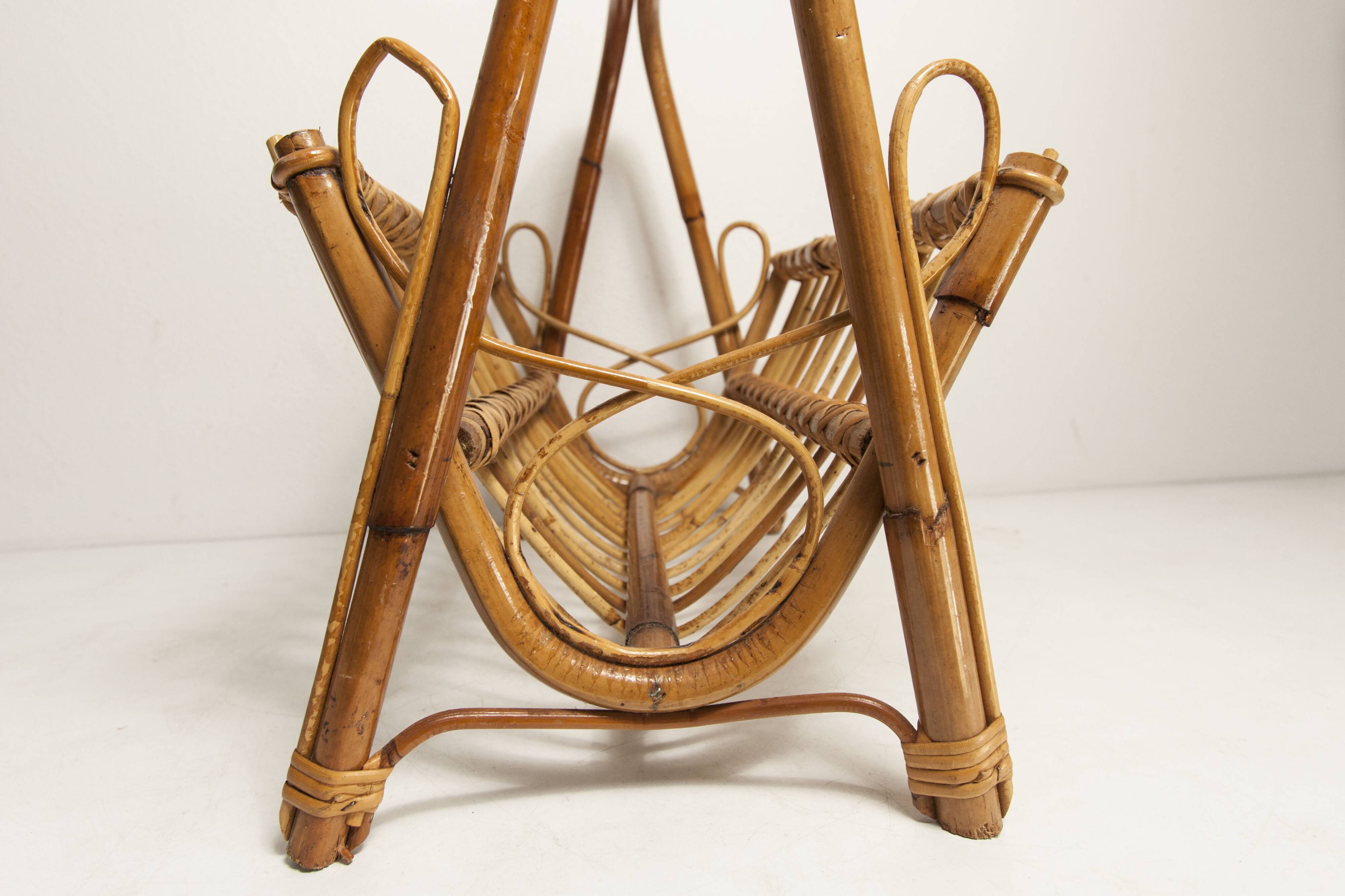 Bamboo magazine rack 1960
