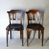2 bistro chairs no. 714, gustave siegel for kohn, 1910. no thonet